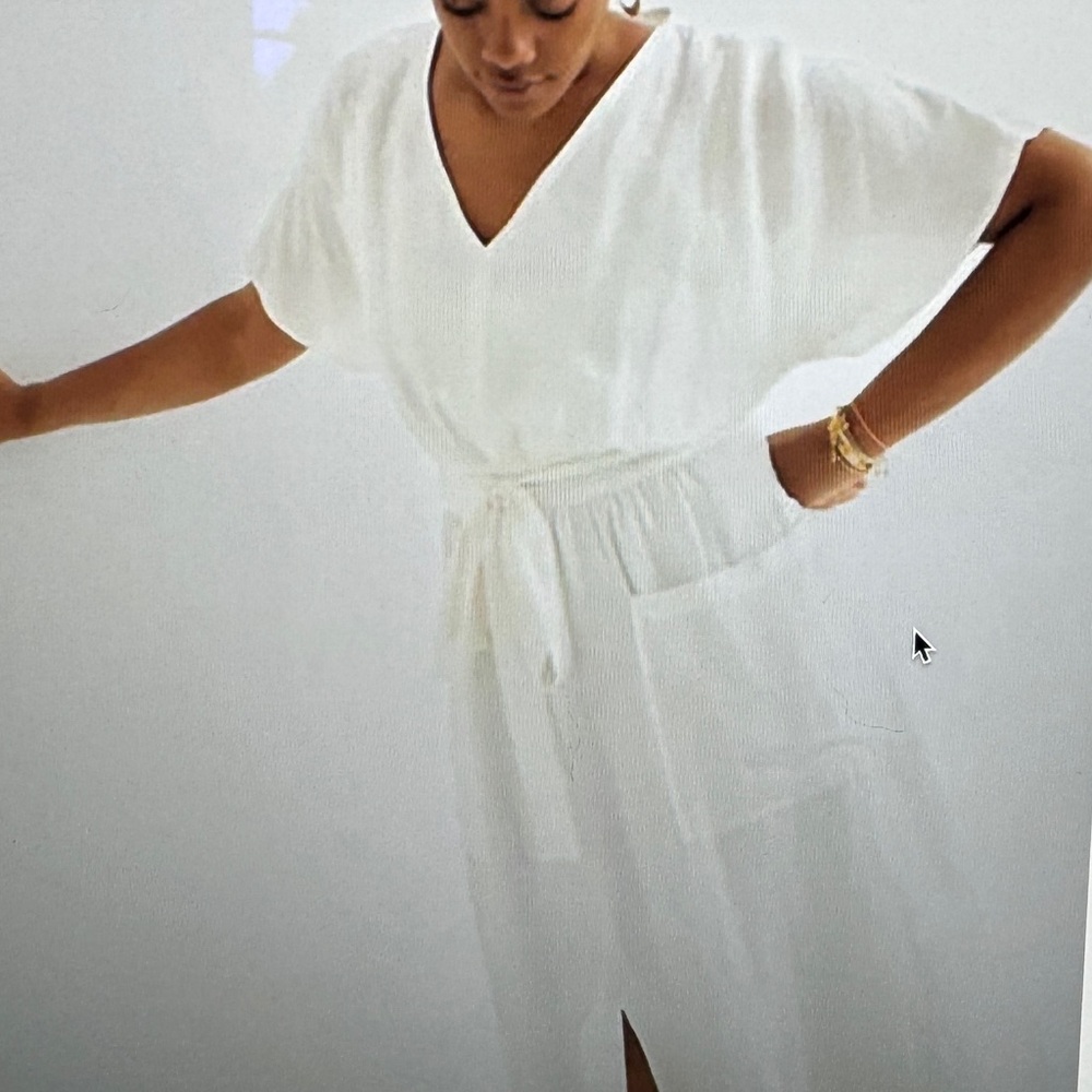BRAND NEW Madewell Linen Blend Dolman Sleeve Tie Waist Midi Dress